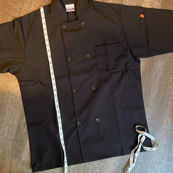 Happy Chef Signature Coat Lightweight Chef Coat Black size S Style #505 - Picture 12 of 14